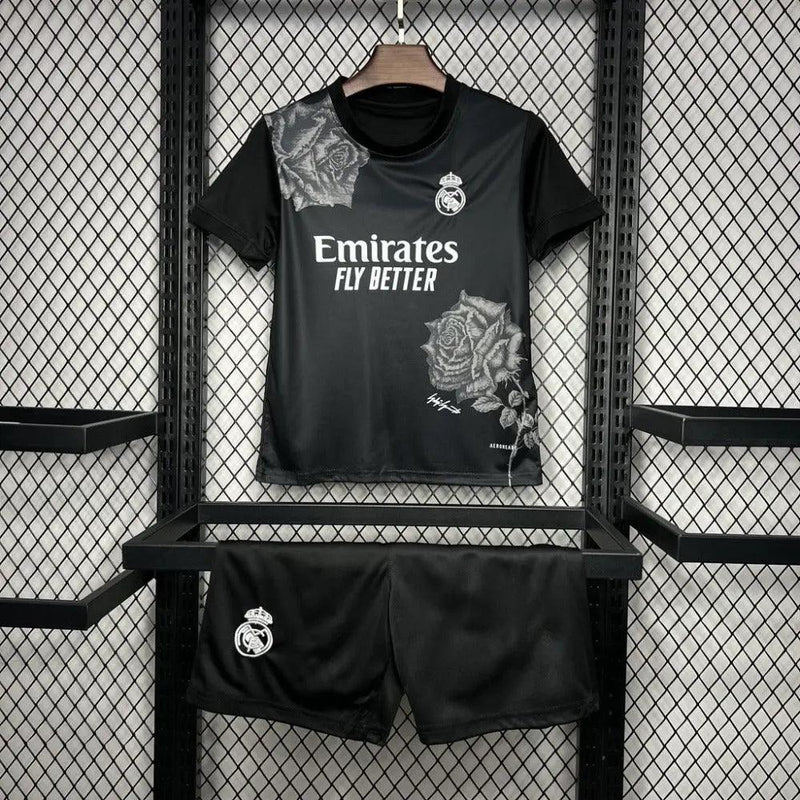 Kids Soccer Jerseys-Real Madrid 202425 Y3 Rose Special Edition black - Jerseys-buy.com