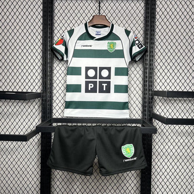 Sporting CP 2001/03 Home Retro Kids Kit - Jerseys-buy.com