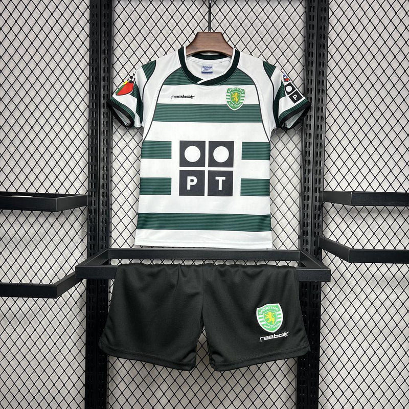 Sporting CP 2001/03 Home Retro Kids Kit - Jerseys-buy.com