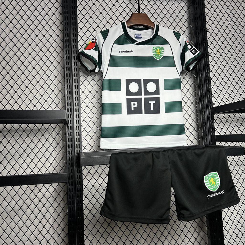 Sporting CP 2001/03 Home Retro Kids Kit - Jerseys-buy.com